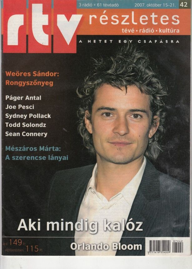 RTV magazine side cover 15 October 2007