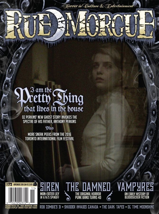 RUE MORGUE magazine side cover Issue 172 November 2016