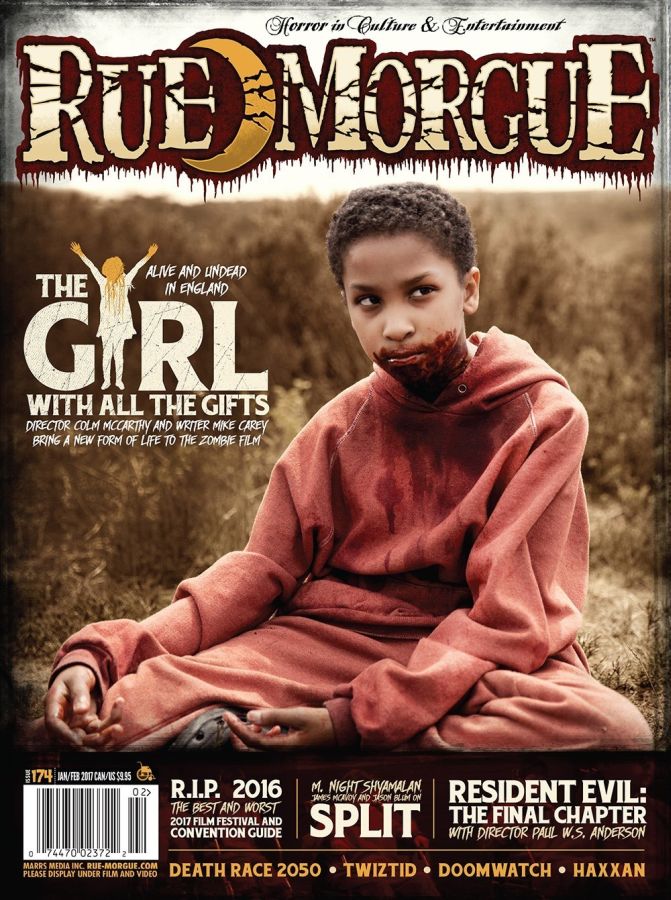 RUE MORGUE magazine side cover Issue 174 January/February 2017