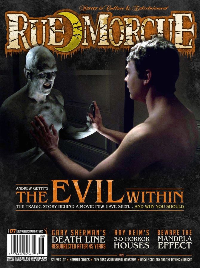 RUE MORGUE magazine side cover Issue 177 July/August 2017