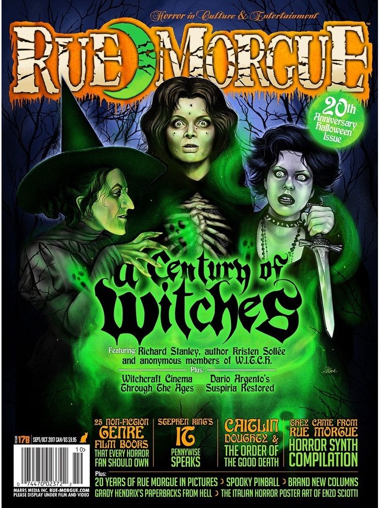 RUE MORGUE magazine side cover Issue 178 September/October 2017