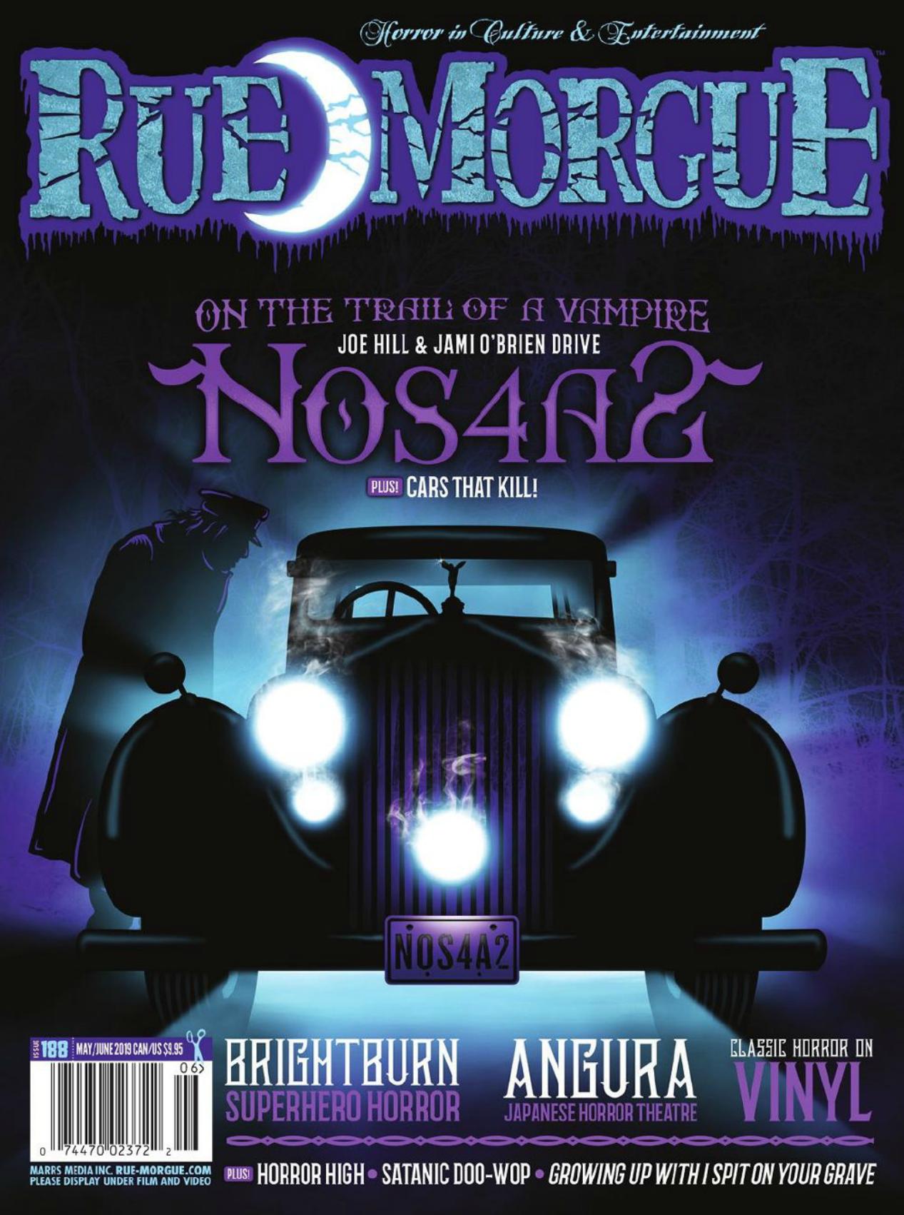 RUE MORGUE magazine side cover Issue 188  May/June 2019