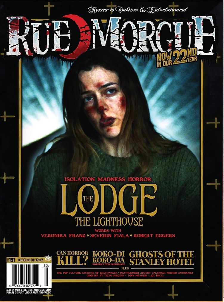 RUE MORGUE magazine side cover Issue 191  November/December 2019