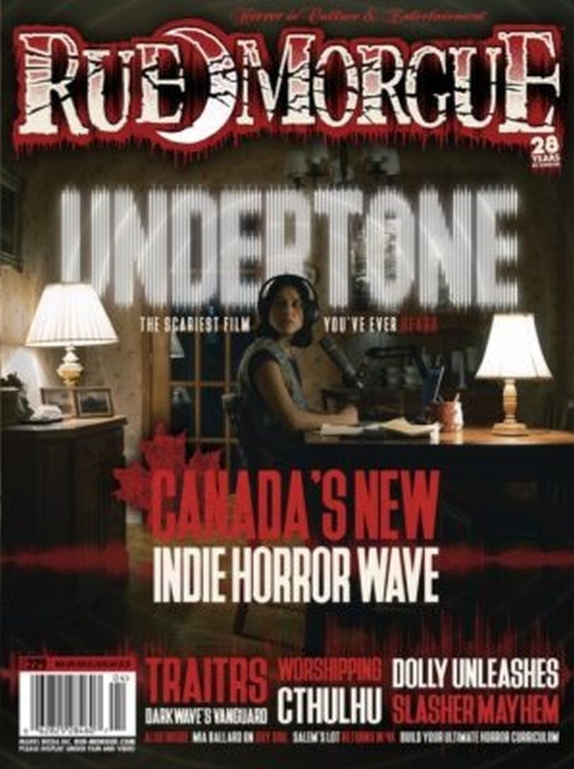 RUE MORGUE magazine side cover Issue 229  March/April 2026
