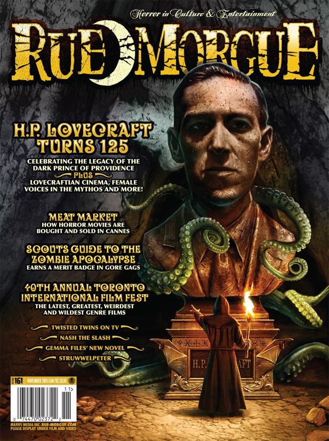 RUE MORGUE magazine side cover Issue 161 November 2015