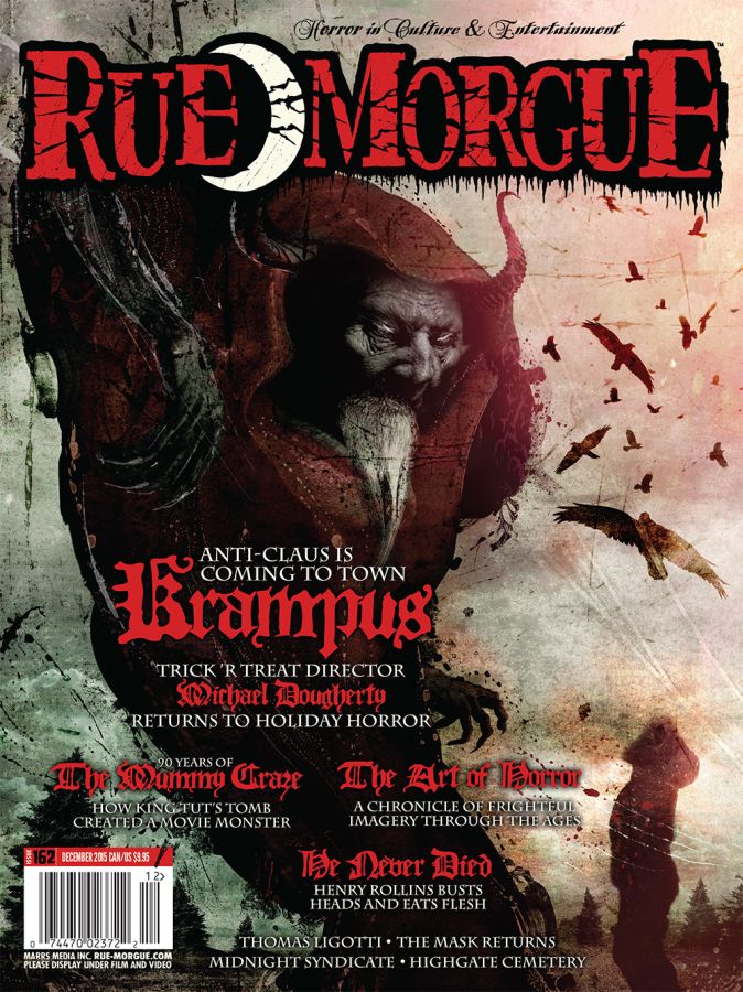 RUE MORGUE magazine side cover Issue 162 December 2015