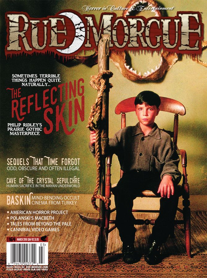 RUE MORGUE magazine side cover Issue 164 March 2016