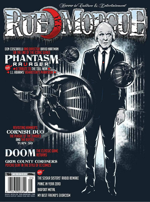 RUE MORGUE magazine side cover Issue 166 May 2016