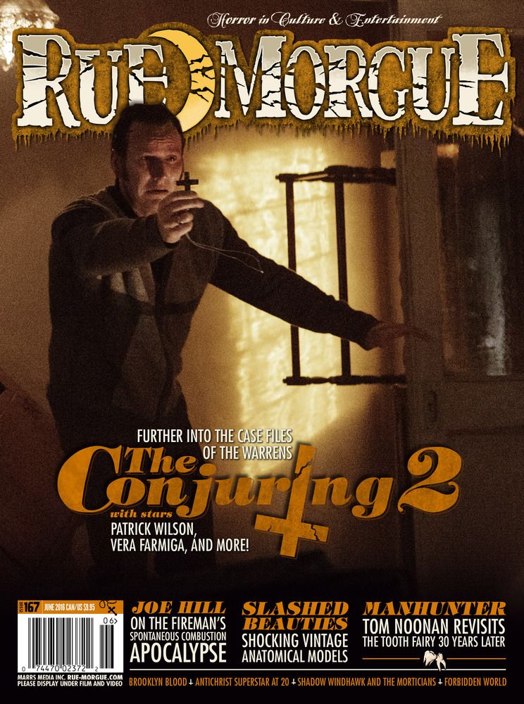 RUE MORGUE magazine side cover Issue 167 June 2016