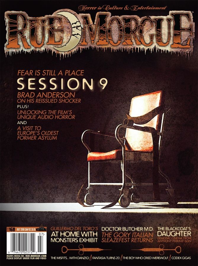 RUE MORGUE magazine side cover Issue 168 July 2016