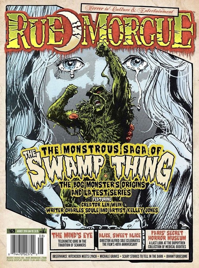 RUE MORGUE magazine side cover Issue 169 August 2016