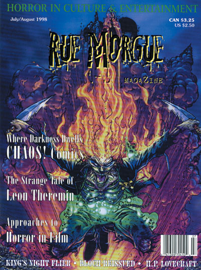 RUE MORGUE magazine side cover Issue 4 July/August 1998
