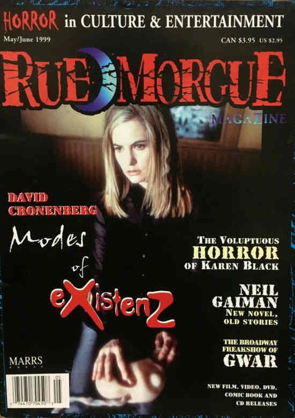 RUE MORGUE magazine side cover Issue 9 May/June 1999