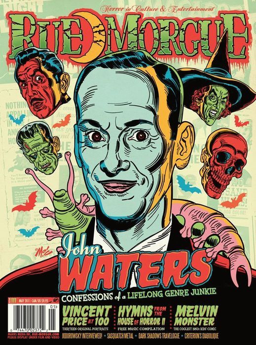 RUE MORGUE magazine side cover Issue 111 May 2011
