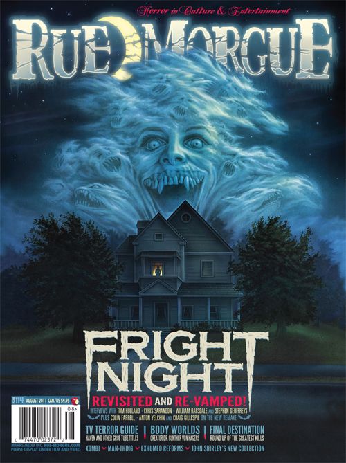 RUE MORGUE magazine side cover Issue 114 August 2011