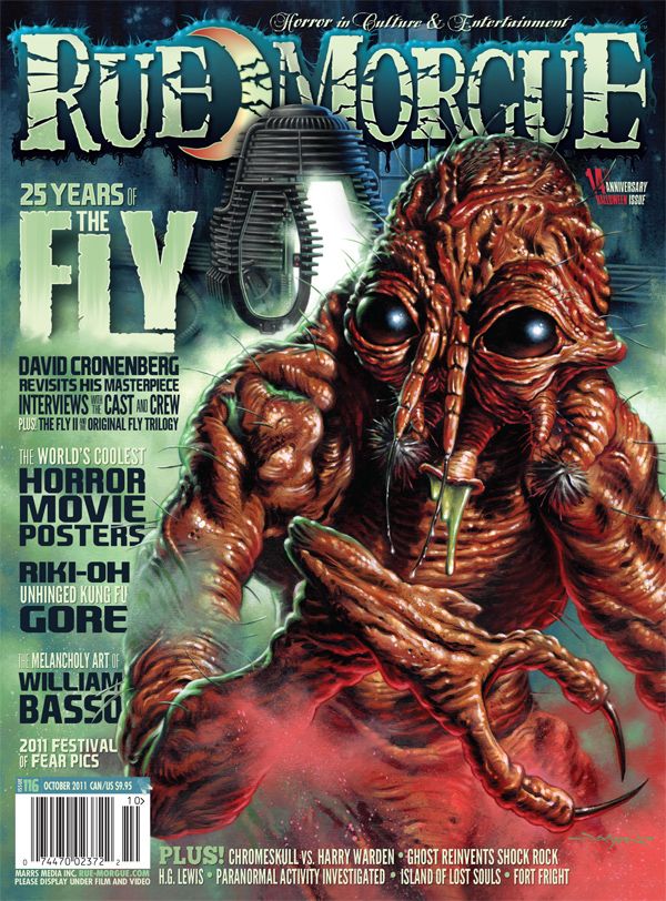 RUE MORGUE magazine side cover Issue 116 October 2011
