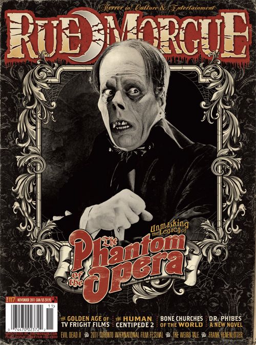 RUE MORGUE magazine side cover Issue 117 November 2011