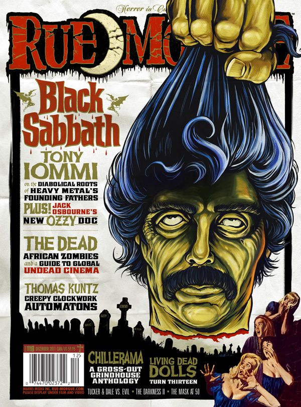 RUE MORGUE magazine side cover Issue 118 December 2011