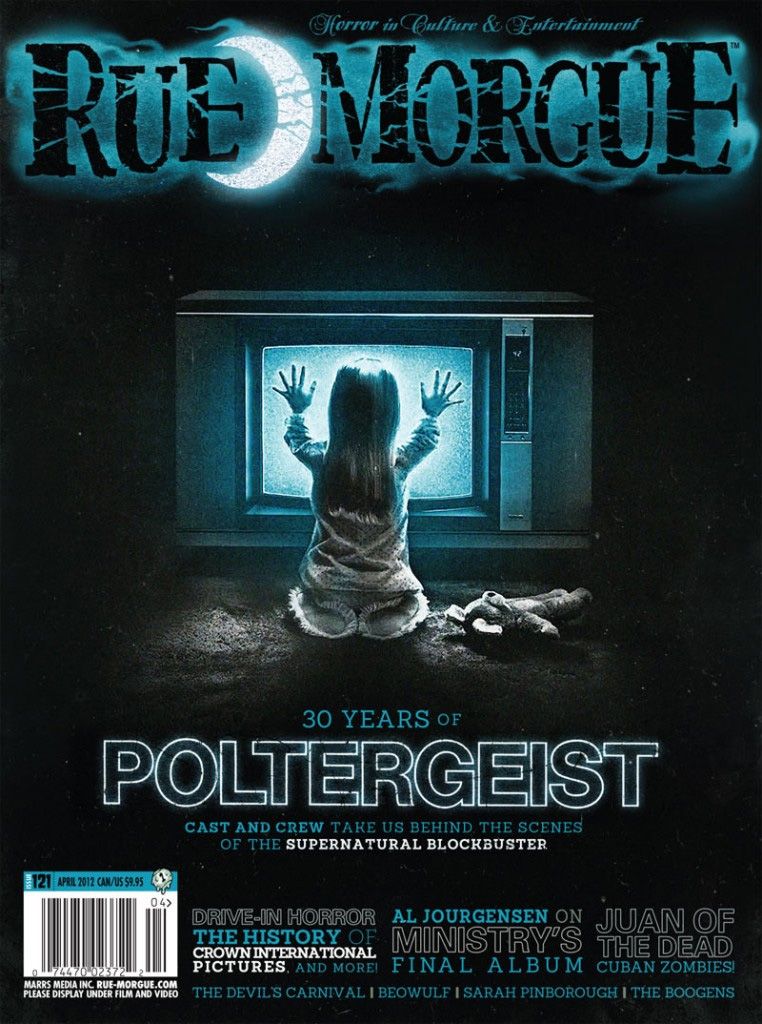 RUE MORGUE magazine side cover Issue 121 April 2012