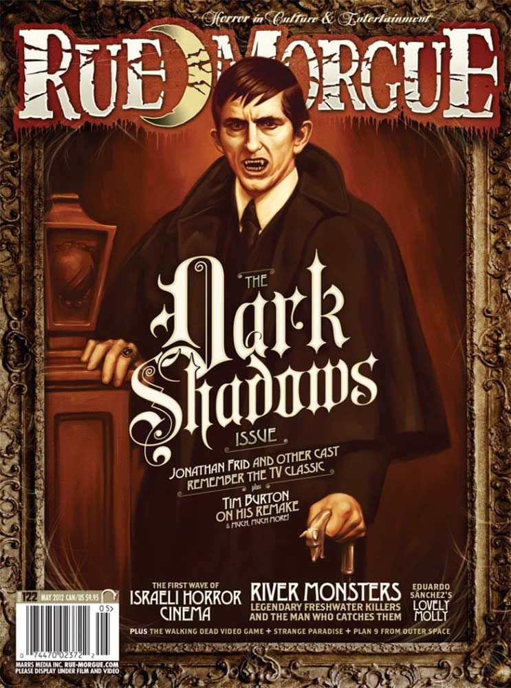 RUE MORGUE magazine side cover Issue 122 May 2012