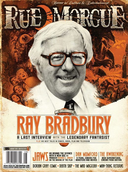 RUE MORGUE magazine side cover Issue 125 August 2012
