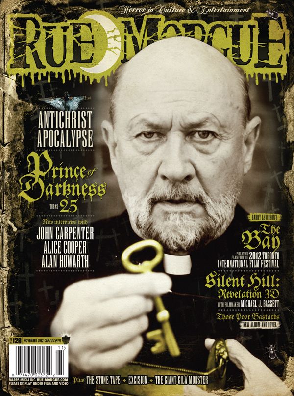 RUE MORGUE magazine side cover Issue 128 November 2012