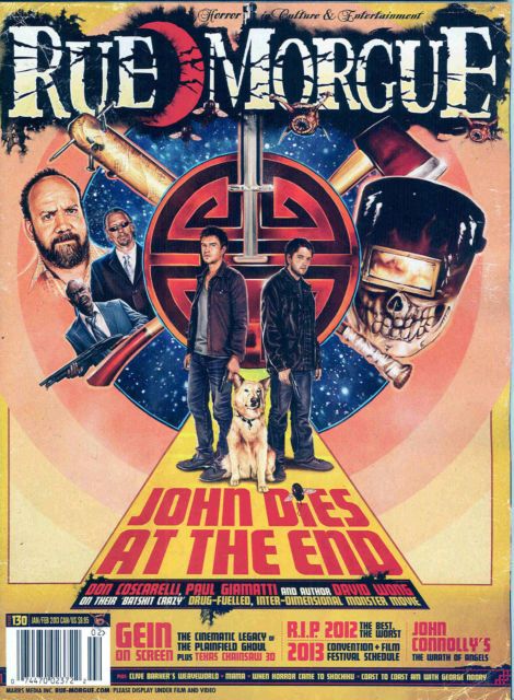 RUE MORGUE magazine side cover Issue 130 January/February 2013