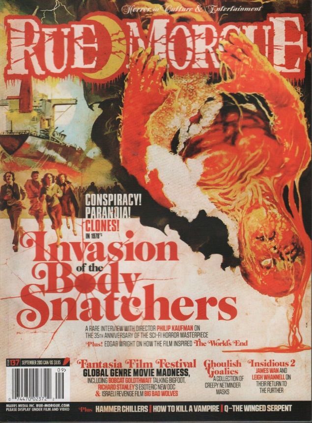 RUE MORGUE magazine side cover Issue 137 September 2013