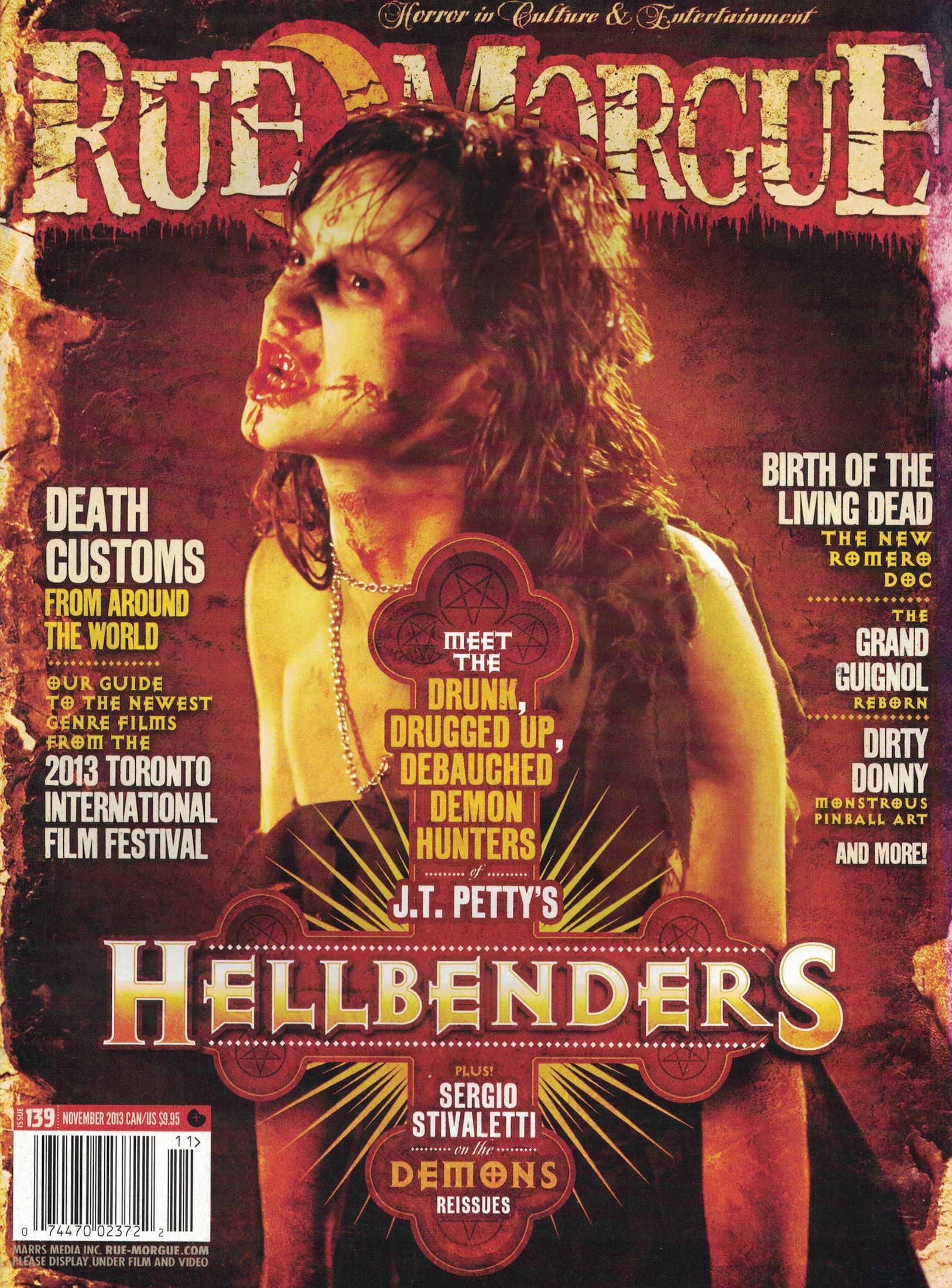 RUE MORGUE magazine side cover Issue 139 November 2013