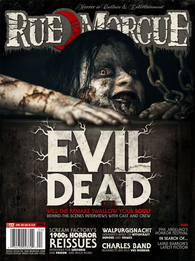 RUE MORGUE magazine side cover Issue 132 April 2013