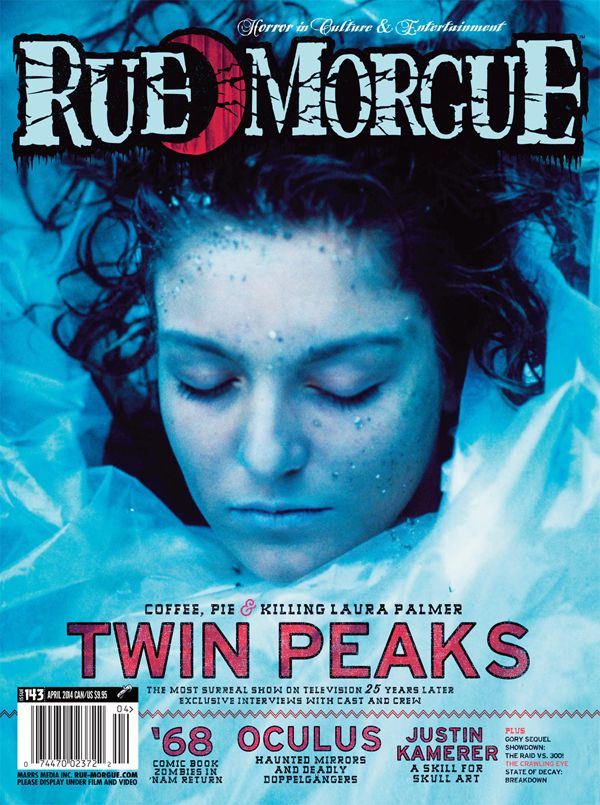 RUE MORGUE magazine side cover Issue 143 April 2014