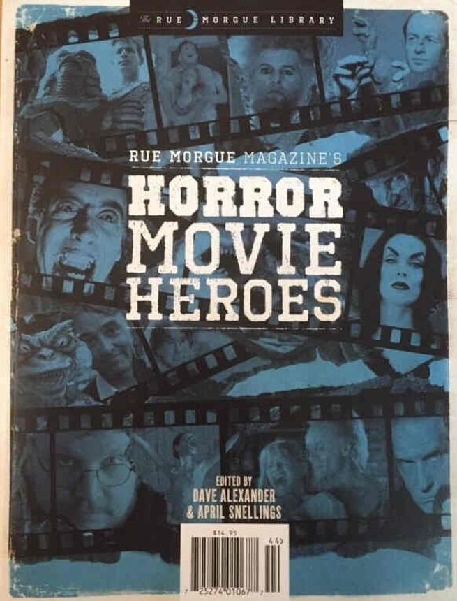 RUE MORGUE magazine side cover  Horror Movie Heroes Special September/October 2014