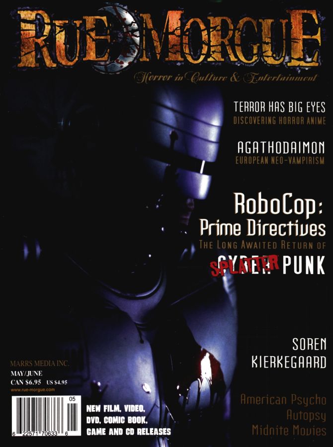 RUE MORGUE magazine side cover Issue 15 May/June 2000