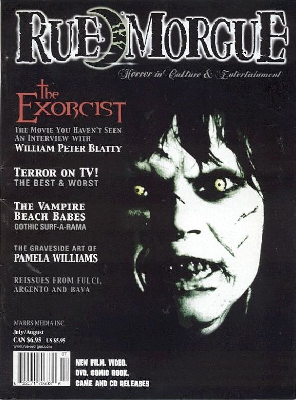 RUE MORGUE magazine side cover Issue 16 July/August 2000