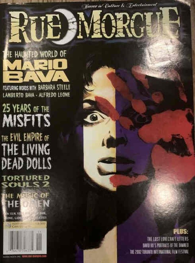 RUE MORGUE magazine side cover Issue 30 November/December 2002