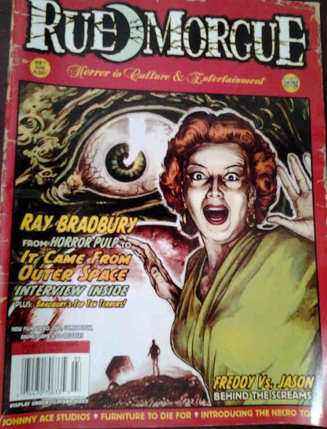 RUE MORGUE magazine side cover Issue 32 March/April 2003