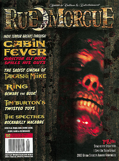 RUE MORGUE magazine side cover Issue 33 May/June 2003