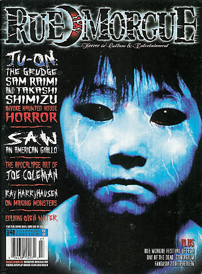 RUE MORGUE magazine side cover Issue 40 July/August 2004