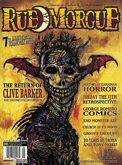 RUE MORGUE magazine side cover Issue 41 September/October 2004