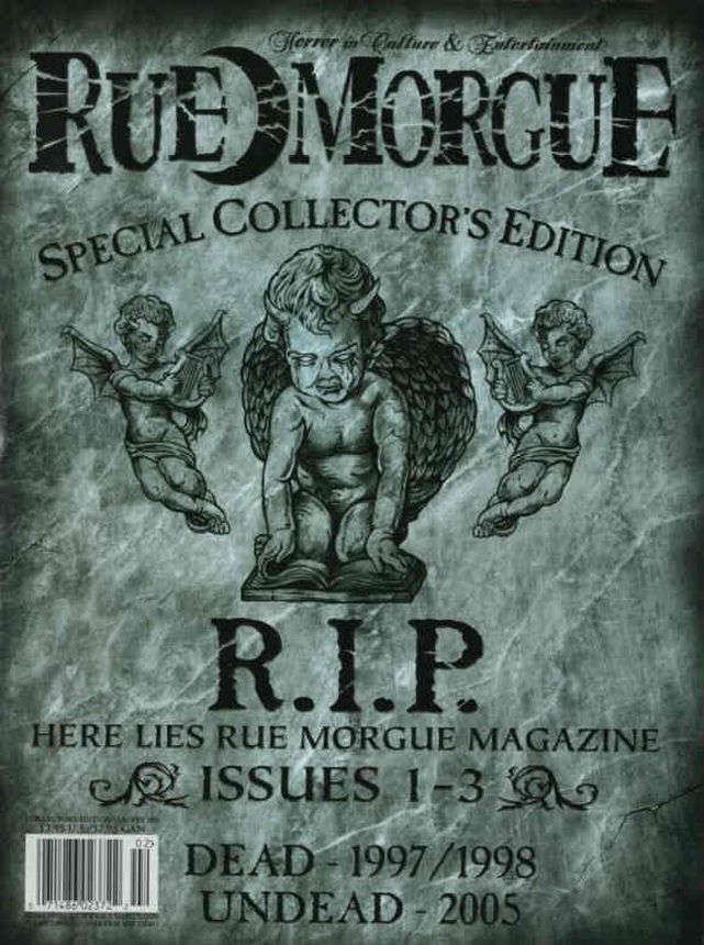 RUE MORGUE magazine side cover January/February 2005