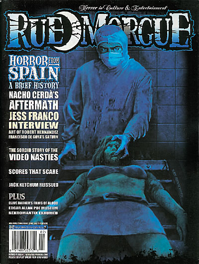RUE MORGUE magazine side cover Issue 47 July 2005
