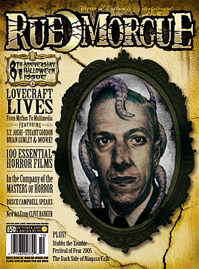 RUE MORGUE magazine side cover Issue 50 October 2005