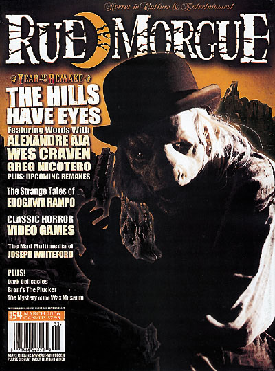 RUE MORGUE magazine side cover Issue 54 March 2006