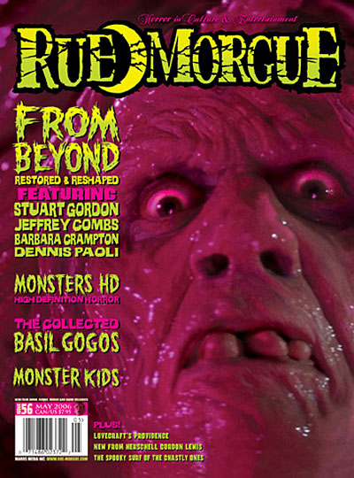 RUE MORGUE magazine side cover Issue 56 May 2006