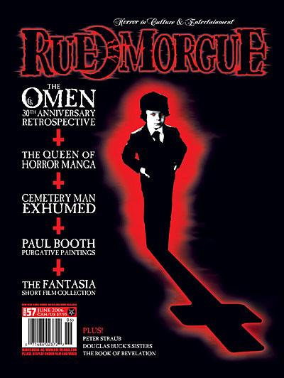 RUE MORGUE magazine side cover Issue 57 June 2006