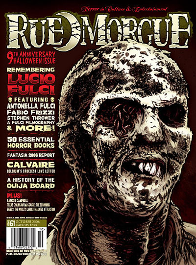 RUE MORGUE magazine side cover Issue 61 October 2006