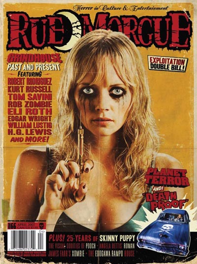 RUE MORGUE magazine side cover Issue 66 April 2007