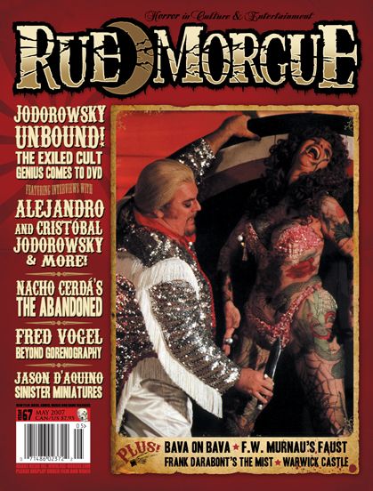 RUE MORGUE magazine side cover Issue 67 May 2007