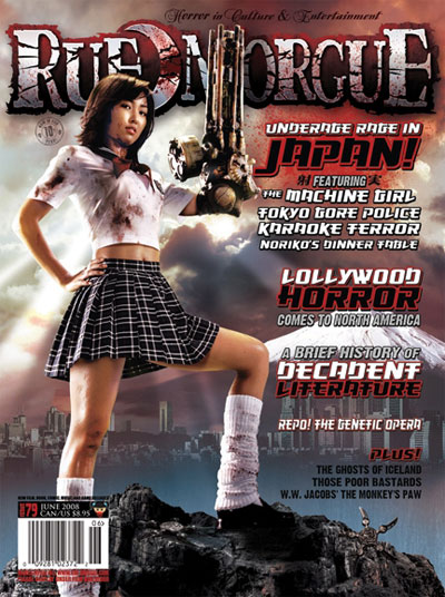 RUE MORGUE magazine side cover Issue 79 June 2008