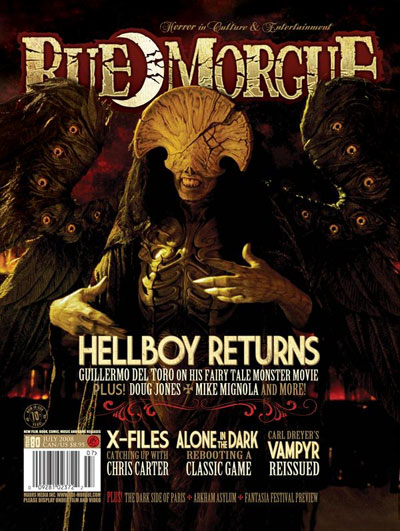 RUE MORGUE magazine side cover Issue 80 July 2008